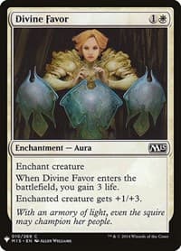 Divine Favor - The List Reprints - Magic: The Gathering card