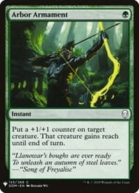 Arbor Armament - The List Reprints - Magic: The Gathering card
