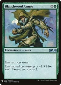 Blanchwood Armor - The List Reprints - Magic: The Gathering card