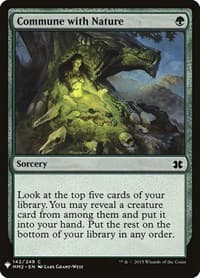 Commune with Nature - The List Reprints - Magic: The Gathering card