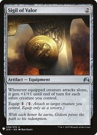 Sigil of Valor - The List Reprints - Magic: The Gathering card