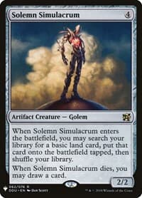 Solemn Simulacrum - The List Reprints - Magic: The Gathering card