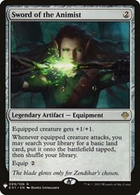 Sword of the Animist (E01) - The List Reprints - Magic: The Gathering card
