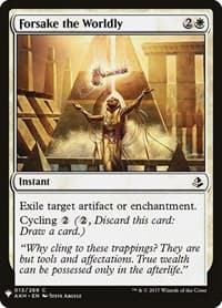 Forsake the Worldly - The List Reprints - Magic: The Gathering card
