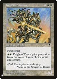 Knight of Dawn - The List Reprints - Magic: The Gathering card