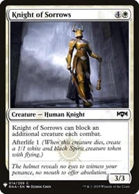Knight of Sorrows - The List Reprints - Magic: The Gathering card