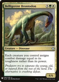 Belligerent Brontodon - The List Reprints - Magic: The Gathering card