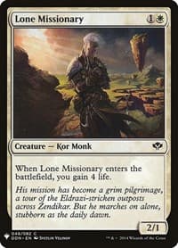 Lone Missionary - The List Reprints - Magic: The Gathering card