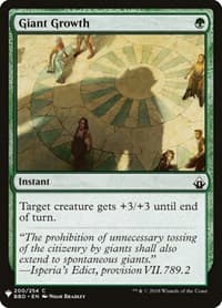 Giant Growth - The List Reprints - Magic: The Gathering card
