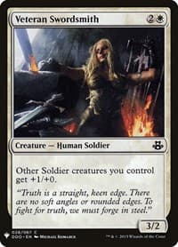 Veteran Swordsmith - The List Reprints - Magic: The Gathering card