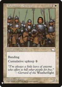 Volunteer Reserves - The List Reprints - Magic: The Gathering card