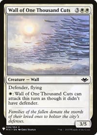 Wall of One Thousand Cuts - The List Reprints - Magic: The Gathering card