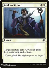 Zealous Strike - The List Reprints - Magic: The Gathering card