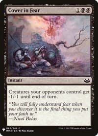 Cower in Fear - The List Reprints - Magic: The Gathering card