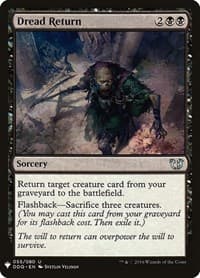 Dread Return - The List Reprints - Magic: The Gathering card