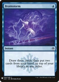 Brainstorm (A25) - The List Reprints - Magic: The Gathering card