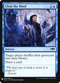 Clear the Mind - The List Reprints - Magic: The Gathering card
