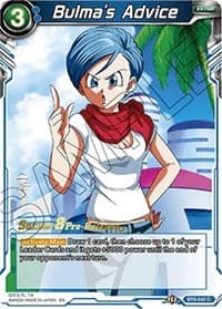 Bulma's Advice - Malicious Machinations Pre-Release Cards - Dragon Ball Super: Masters card