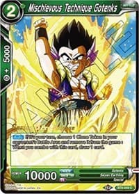 Mischievous Technique Gotenks - Malicious Machinations Pre-Release Cards - Dragon Ball Super: Masters card