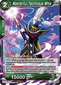 Masterful Technique Whis - Malicious Machinations Pre-Release Cards - Dragon Ball Super: Masters card