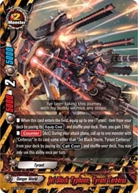 Jet Black Typhoon, Tyrant Cerberus - Soaring Superior Deity Dragon - Future Card BuddyFight card
