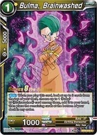 Bulma, Brainwashed - Malicious Machinations Pre-Release Cards - Dragon Ball Super: Masters card