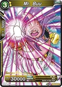 Mr. Buu - Malicious Machinations Pre-Release Cards - Dragon Ball Super: Masters card