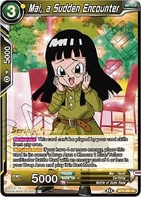 Mai, a Sudden Encounter - Malicious Machinations Pre-Release Cards - Dragon Ball Super: Masters card