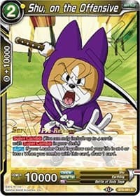 Shu, on the Offensive - Malicious Machinations Pre-Release Cards - Dragon Ball Super: Masters card