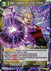 Baby Vegeta, an Unfair Choice - Malicious Machinations Pre-Release Cards - Dragon Ball Super: Masters card