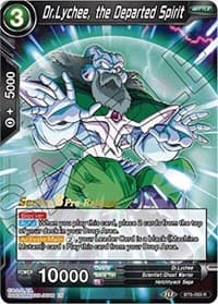 Dr.Lychee, the Departed Spirit - Malicious Machinations Pre-Release Cards - Dragon Ball Super: Masters card