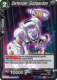 Defender Godgardon - Malicious Machinations Pre-Release Cards - Dragon Ball Super: Masters card