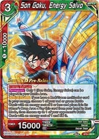 Son Goku, Energy Salvo - Malicious Machinations Pre-Release Cards - Dragon Ball Super: Masters card