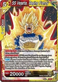 SS Vegeta, Raging Frenzy - Malicious Machinations Pre-Release Cards - Dragon Ball Super: Masters card