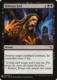 Hideous End - The List Reprints - Magic: The Gathering card