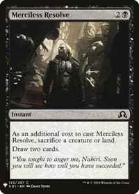 Merciless Resolve - The List Reprints - Magic: The Gathering card