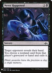 Never Happened - The List Reprints - Magic: The Gathering card