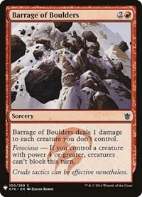 Barrage of Boulders - The List Reprints - Magic: The Gathering card