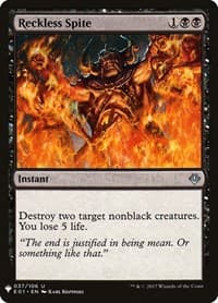 Reckless Spite - The List Reprints - Magic: The Gathering card