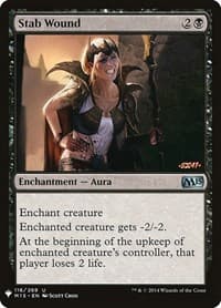 Stab Wound - The List Reprints - Magic: The Gathering card