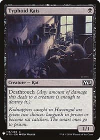 Typhoid Rats - The List Reprints - Magic: The Gathering card