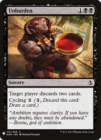 Unburden - The List Reprints - Magic: The Gathering card