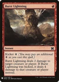 Burst Lightning (MM2) - The List Reprints - Magic: The Gathering card