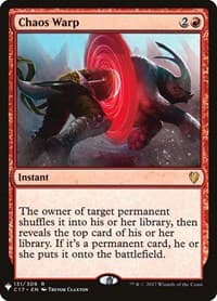 Chaos Warp (C17) - The List Reprints - Magic: The Gathering card