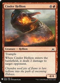 Cinder Hellion - The List Reprints - Magic: The Gathering card