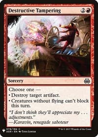 Destructive Tampering - The List Reprints - Magic: The Gathering card