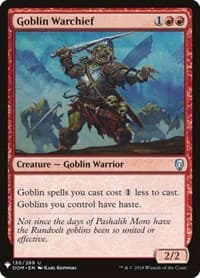 Goblin Warchief (DOM) - The List Reprints - Magic: The Gathering card