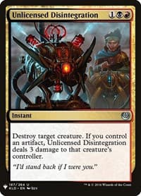 Unlicensed Disintegration - The List Reprints - Magic: The Gathering card