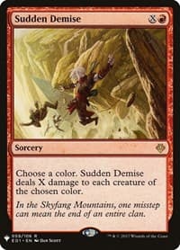 Sudden Demise - The List Reprints - Magic: The Gathering card