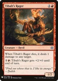 Tibalt's Rager - The List Reprints - Magic: The Gathering card
